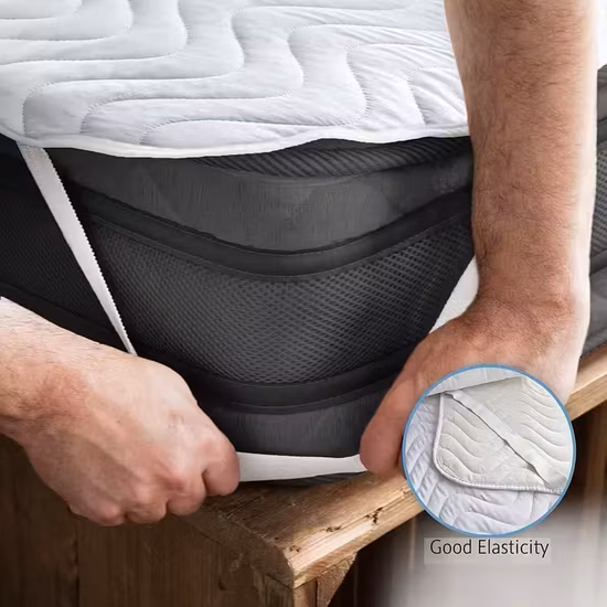 호텔을 위한 100% 저자극성 먼지 진드기 빈대 방지 방수 마이크로화이버 누비 이불 매트리스 보호대