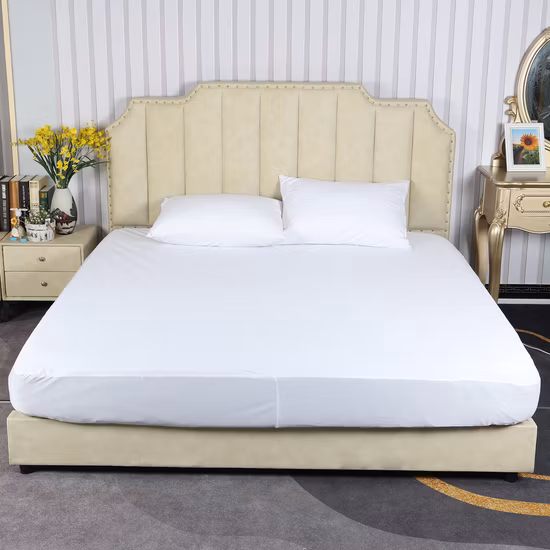 방수 대나무 냉각 자카드 직물 빈대 방지 매트리스 패드 보호 장치